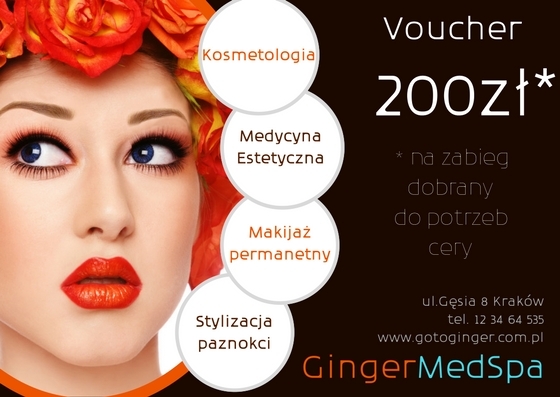Voucher na usługi do krakowskiego Ginger Med Spa
