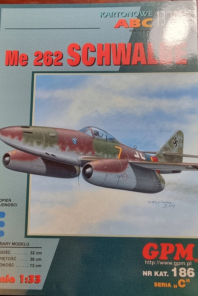 Kartonowe ABC 13/2001 Me 262 Schwalbe