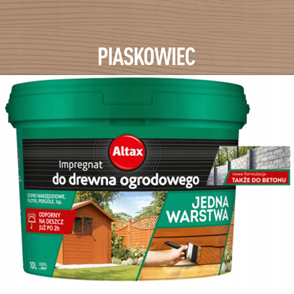 Jednowarstwowy impregnat PIASKOWIEC 10L ALTAX