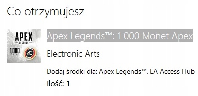 1 000 Apex Legends Monet
