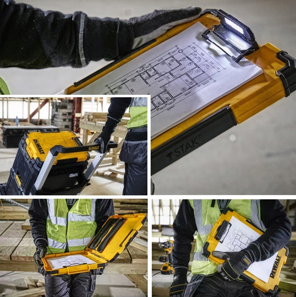 DEWALT clipboard podkładka do notowania LED TSTAK 10536404326