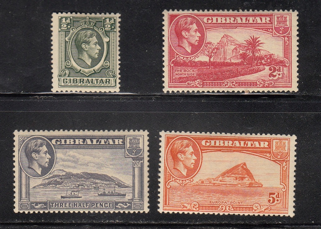 kol. ang. GIBRALTAR 4 zn. PROWINCJE 1938/47 czyste