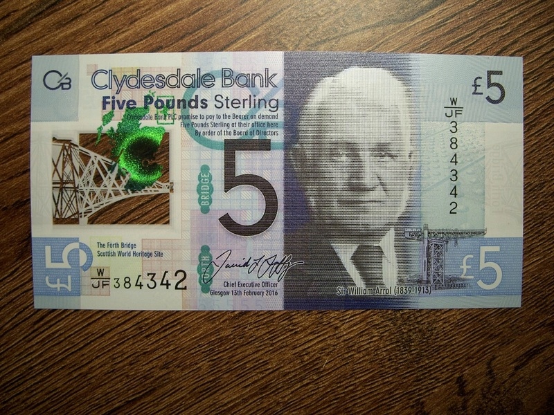 5 Funtow Szkocja Clydesdale Bank UNC
