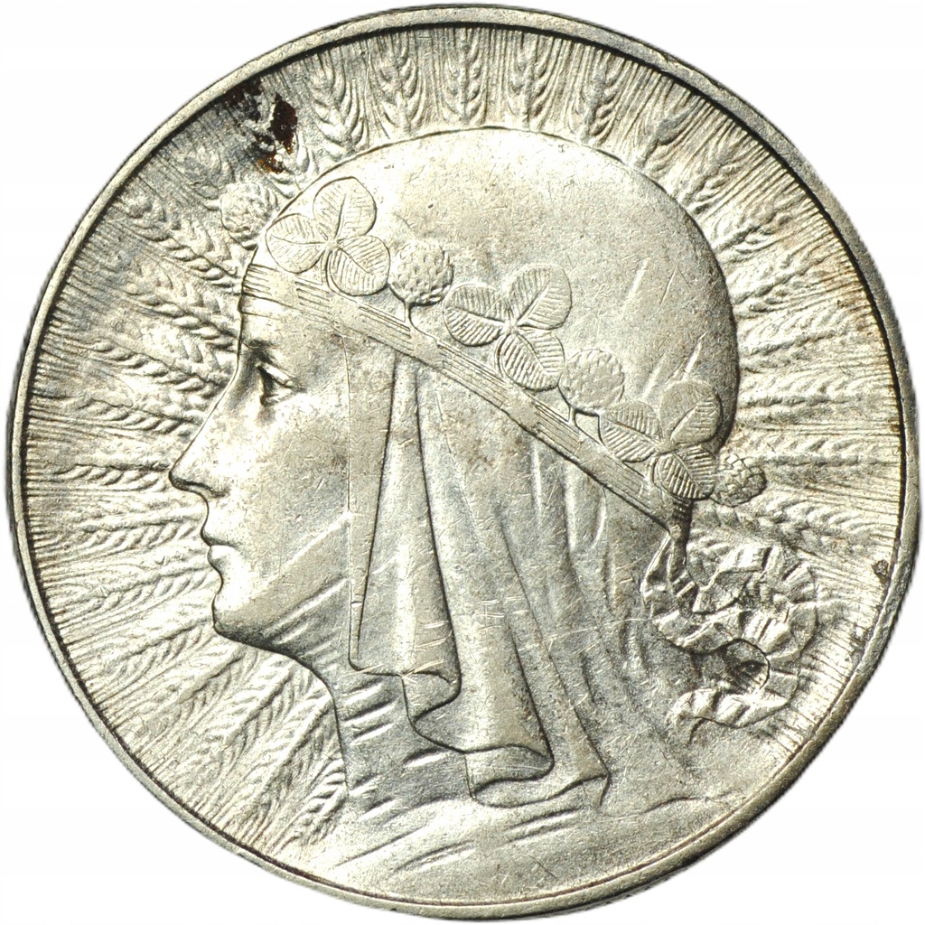 JC 5 złotych 1934 głowa kobiety