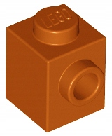 LEGO Brick, Modified 1x1 Dark Orange 87087-1 SZT