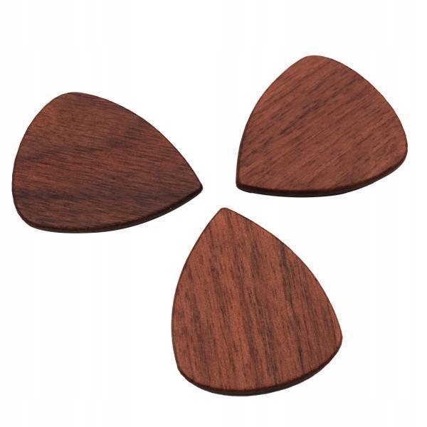 10X 3 Pieces Guitar Bass Picks Plectrum Solid Wood