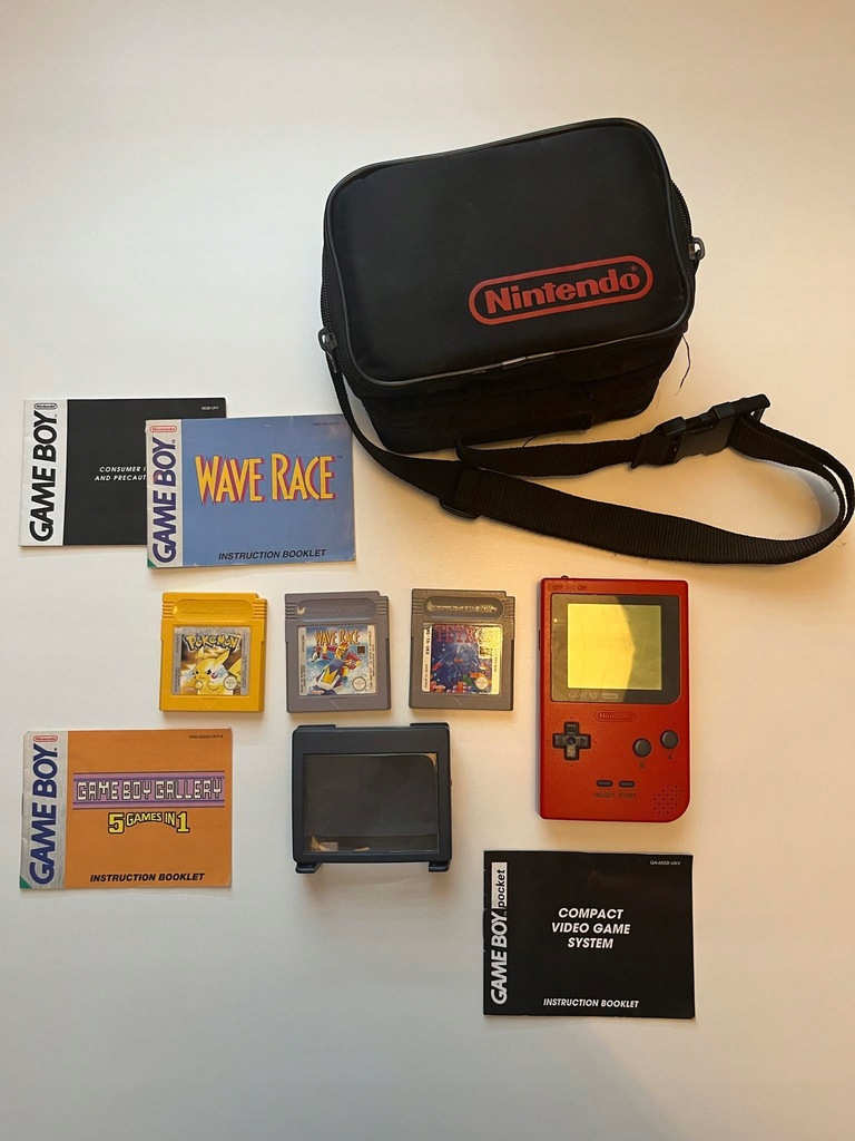 Zestaw Konsola Nintendo Game Boy Pocket(MGB-001)+ 3 Gry.