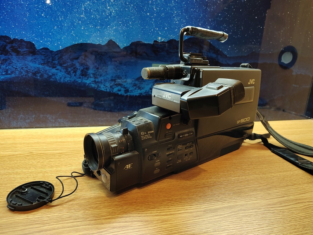 Profesjonalna kamera VHS JVC GF-500 cały zestaw