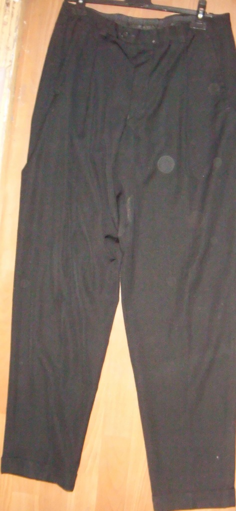 Spodnie męskie L XL 42-44-46 czarny wełna Bastnini