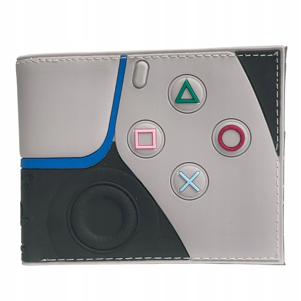 Portfel Rozkładany Szary PlayStation Joystick Silikon Suwak