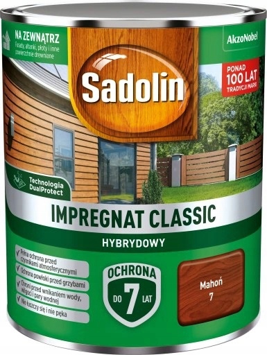 SADOLIN IMPREGNAT CLASSIC HYBRYDOWY 7 LAT MAHOŃ 0.