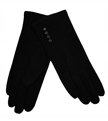 Rękawiczki damskie OCIEPLANE bawełniane czarne 2XL