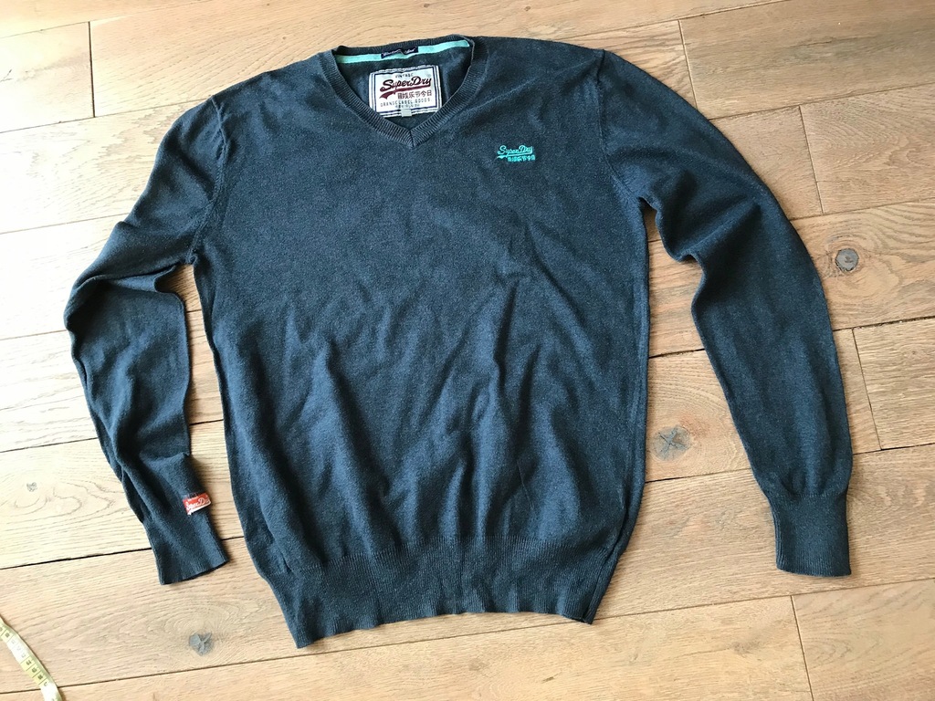 Bawełnian sweter SUPERDRY M granatowy / 1127