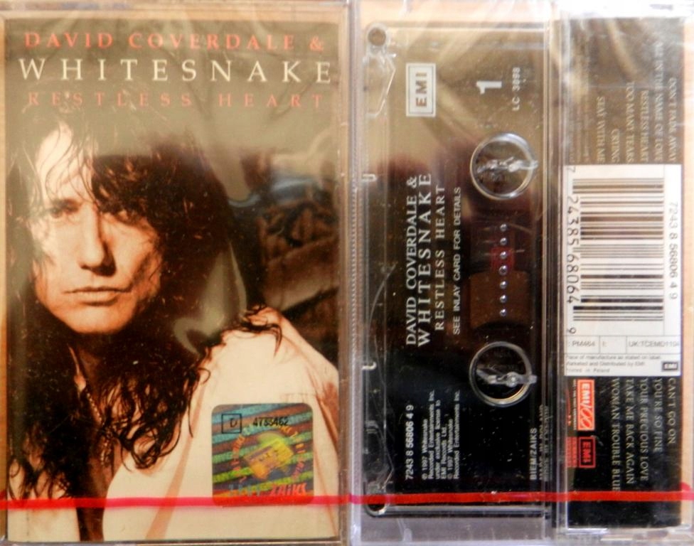 WHITESNAKE - RESTLESS HEART (kaseta, nowa !!!)