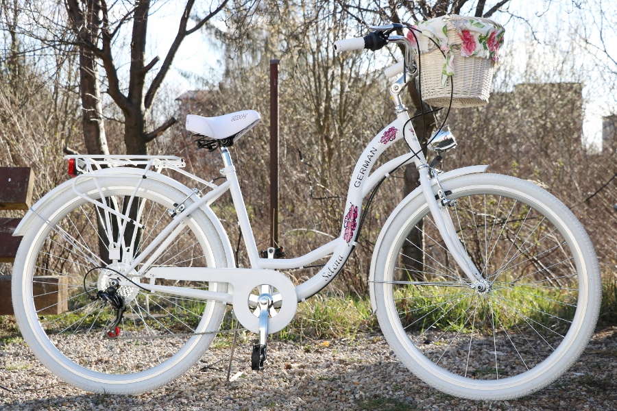 PIĘKNY BIAŁY ROWER MIEJSKI DAMSKI DAMKA 28 7BIEGÓW 8066348190