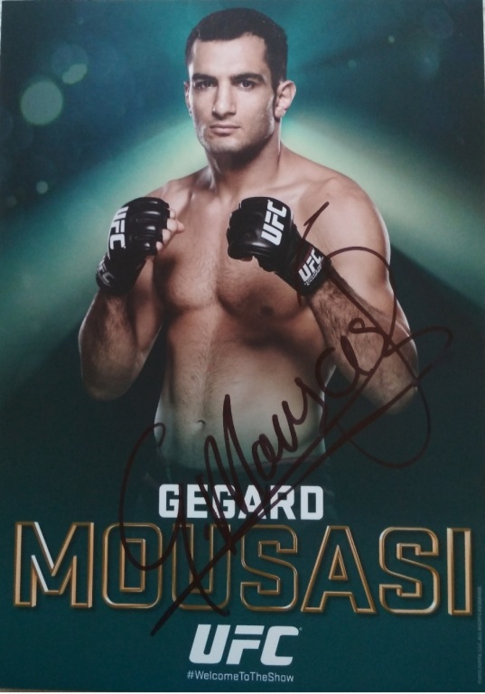 UFC Plakat Gegard Mousasi z autografem 210×297mm