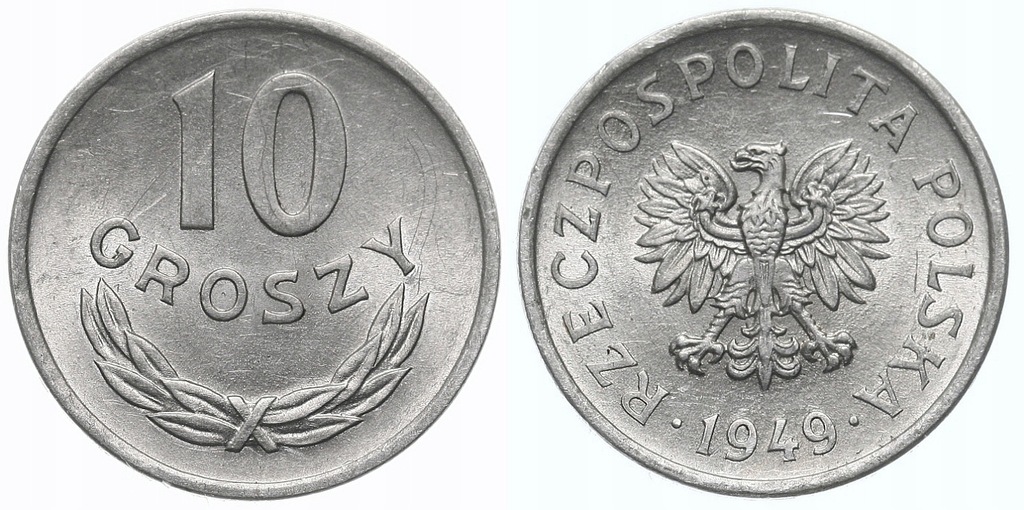 222.Polska - PRL - 10 groszy - 1949 - St.1- #A