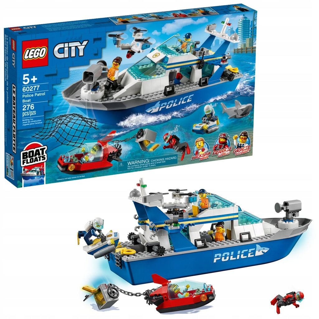 Купить LEGO City — полицейский патрульный катер (60277): отзывы, фото и ...