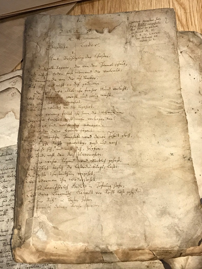 Rękopis Martin Hanke Geistliche Lieder XVII w. ORI