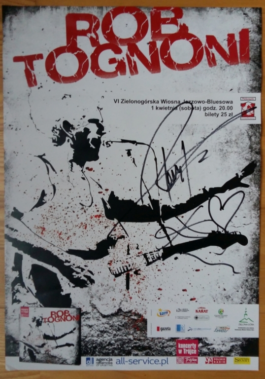 Plakat z autografem Rob'a Tognoni