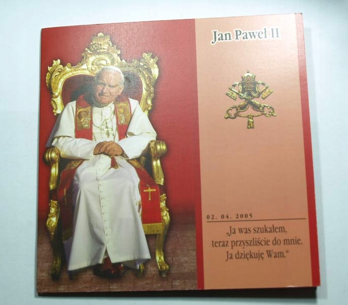 130044 Zestaw Malta 2005 rok Jan Paweł II (5 x 1 Lira)