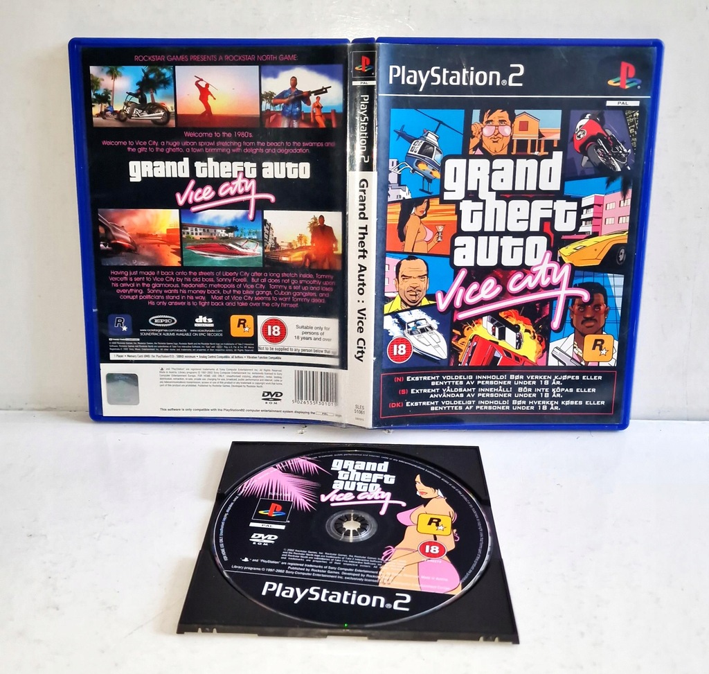 Gra GRAND THEFT AUTO VICE CITY PS2 CZYTAJ OPIS