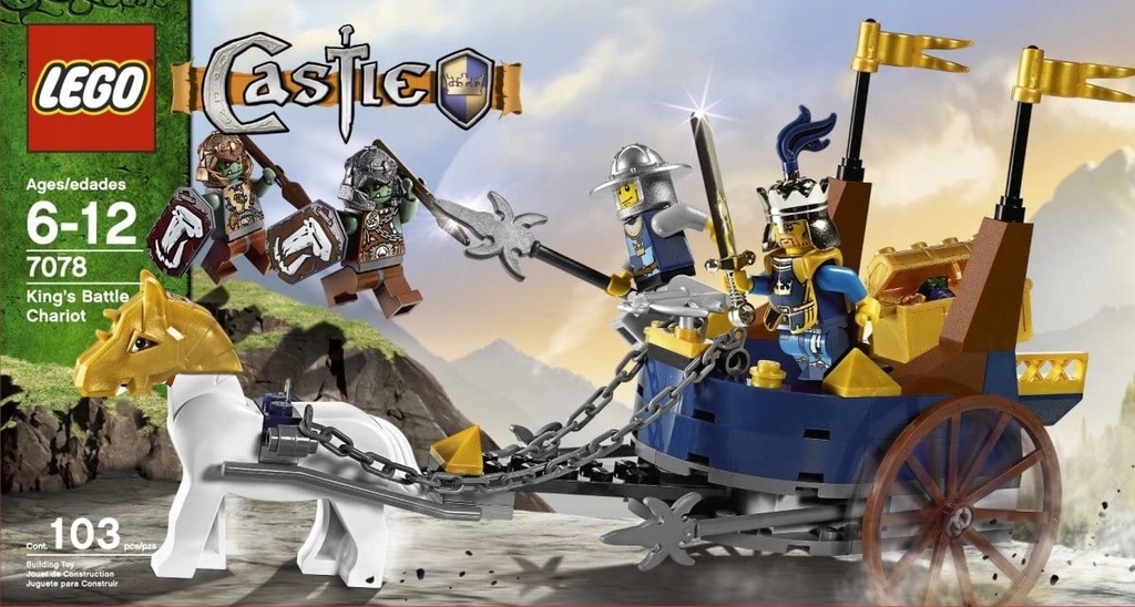 LEGO Zamek 7078 Królewski rydwan bojowy + Figurki