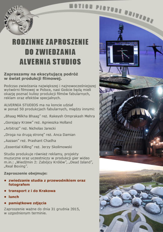 Rodzinne zaproszenie do Alvernia Studios