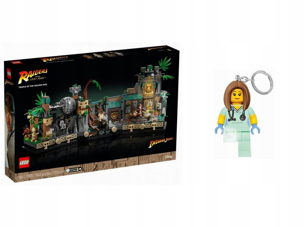 KLOCKI LEGO Indiana Jones 77015 Świątynia złotego posążka + BRELOK Z L