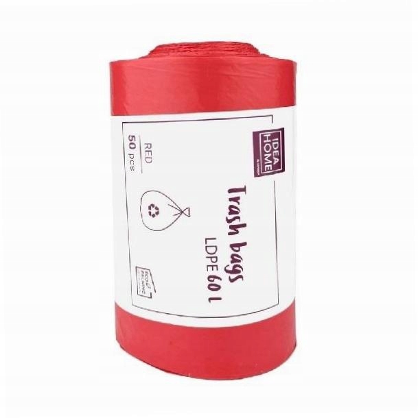 Worki na smieci 60l czerwone 50szt