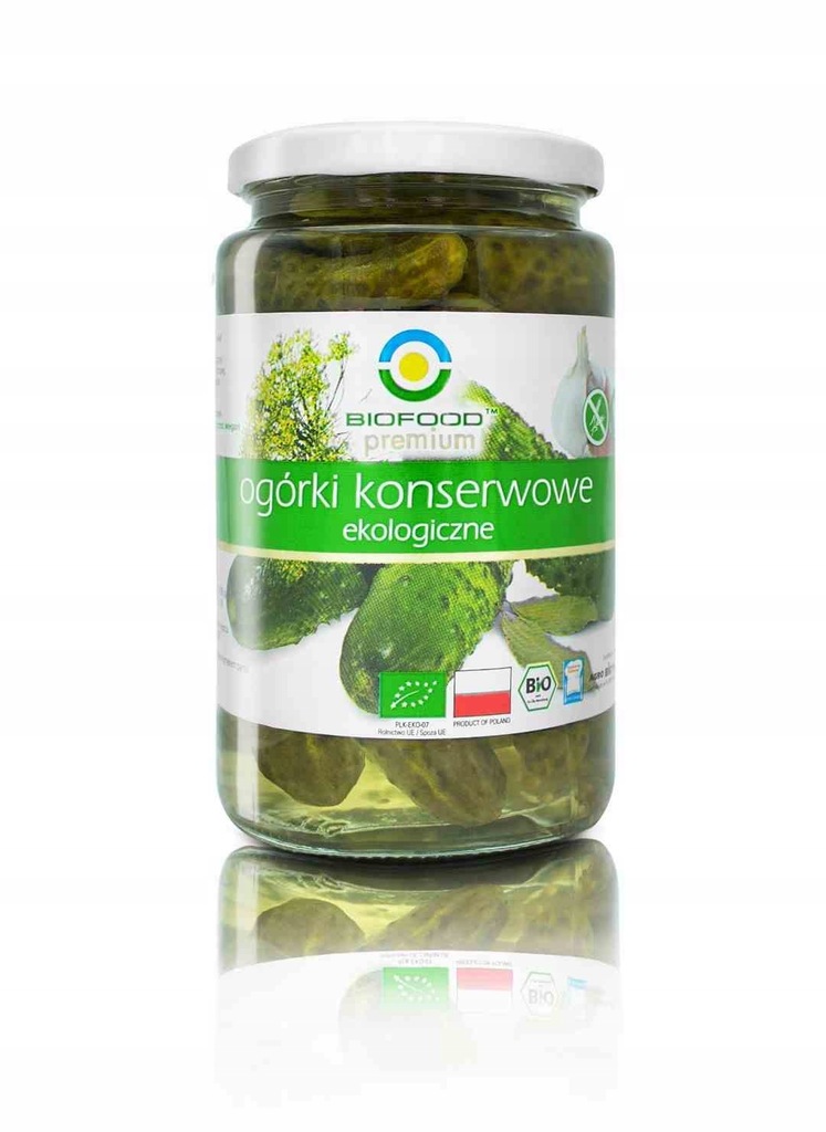 OGÓRKI KONSERWOWE BEZGLUTENOWE BIO 700 g (400 g) -