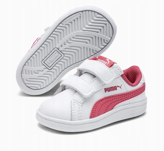 PUMA SMASH 360163 14 dziewczęce NA RZEPY skóra 23