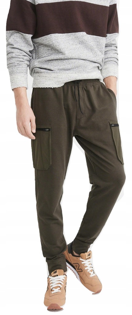 spodnie dresowe Abercrombie jogger XL NEW cargo