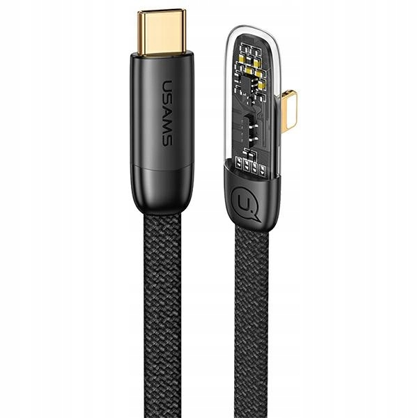 USAMS Kabel kątowy USB-C do iPhone Lightning 200cm