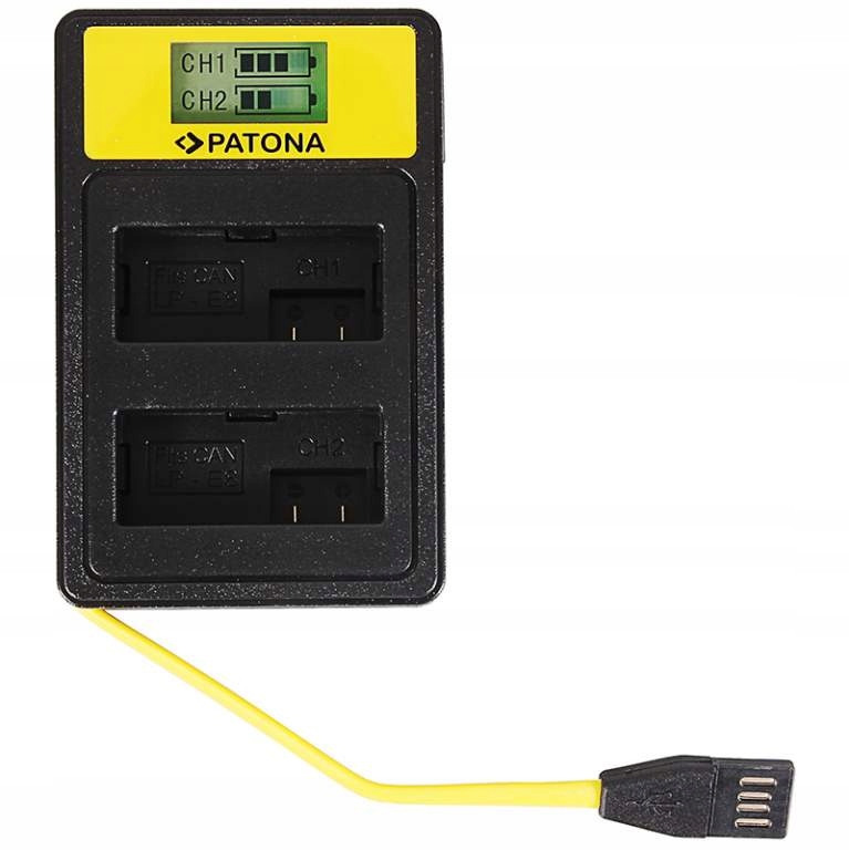 Ładowarka Patona USB Smart Dual LCD do Canon LP-E8