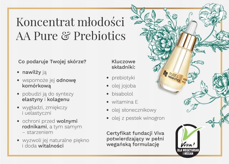 AA Pure prebiotics koncentrat młodości serum