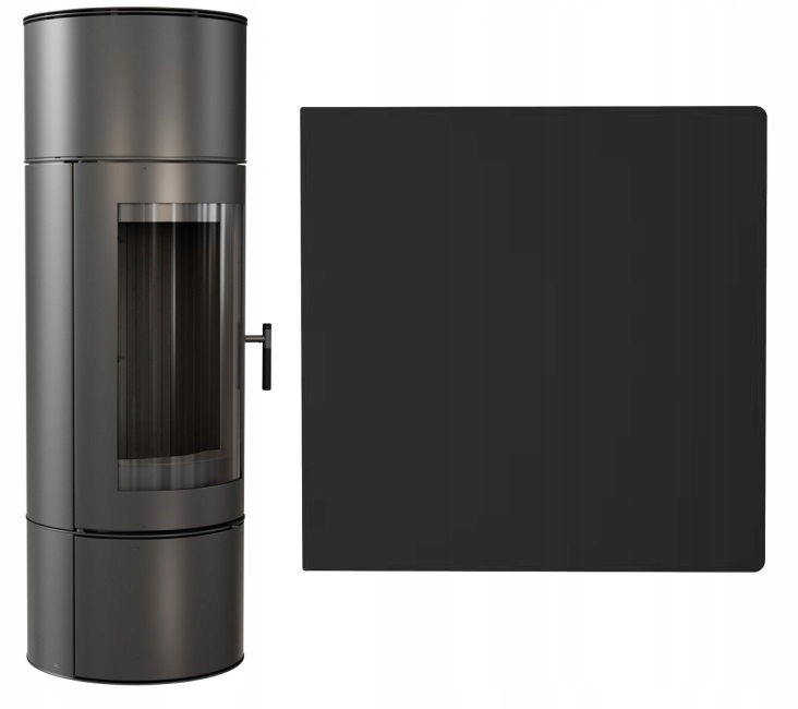 piec kominek wolnostojący KOZA ANTARES CZARNY podstawa stalowa 9 kwadrat