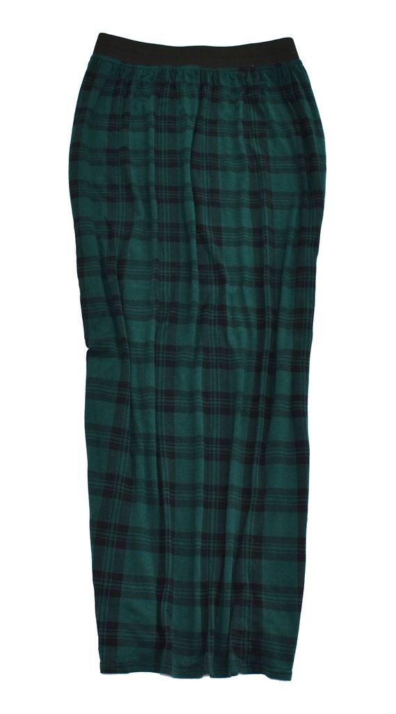 KK 38 _TRENDY CHECK DARK GREEN MAXI SKIRT_40/42