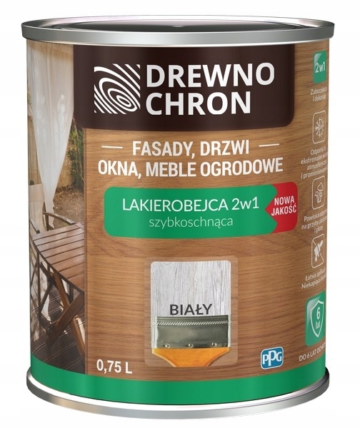 DREWNOCHRON LAKIEROBEJCA 2W1 0,75L BIAŁY