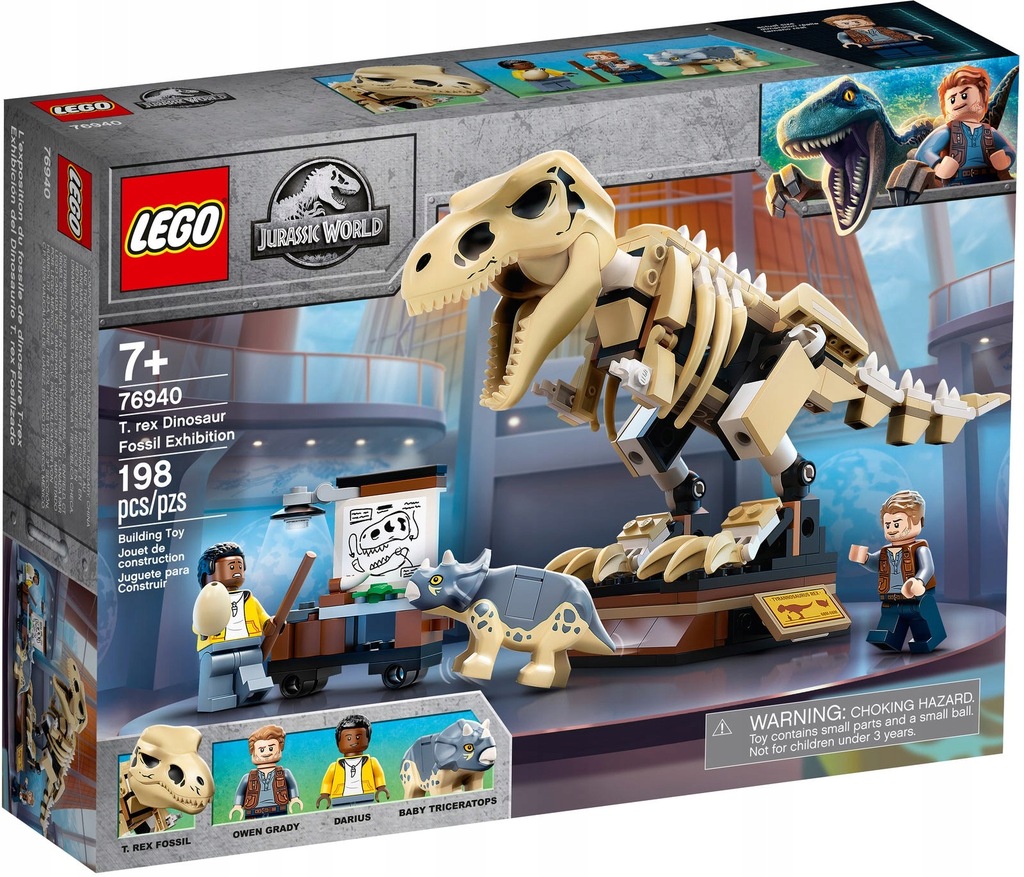 LEGO Jurassic 76940 Wystawa skamieniałości tyranoz