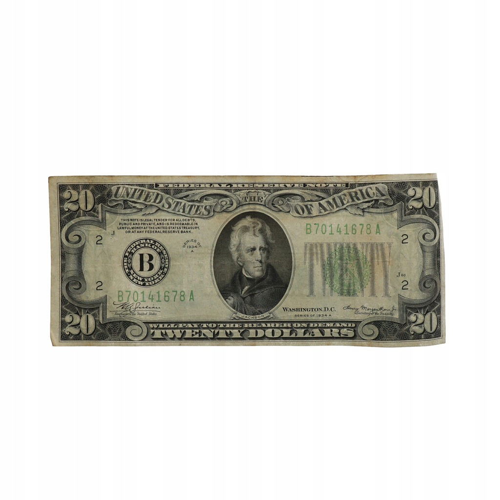 USA - 20 $ Federal Reserve Note B -1934 A