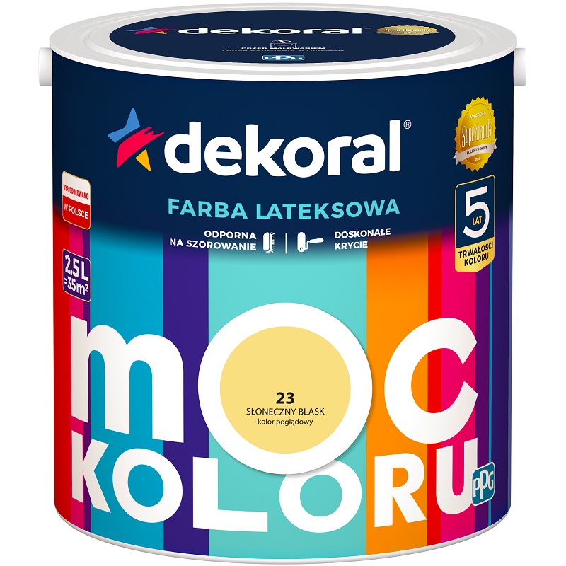 DEKORAL moc koloru akrylit w słoneczny blask 2,5L