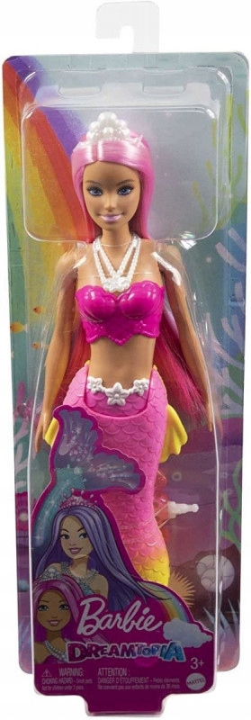 Lalka Barbie Dreamtopia Syrenka Różowo-żółty ogon PREZENT NA ŚWIĘTA