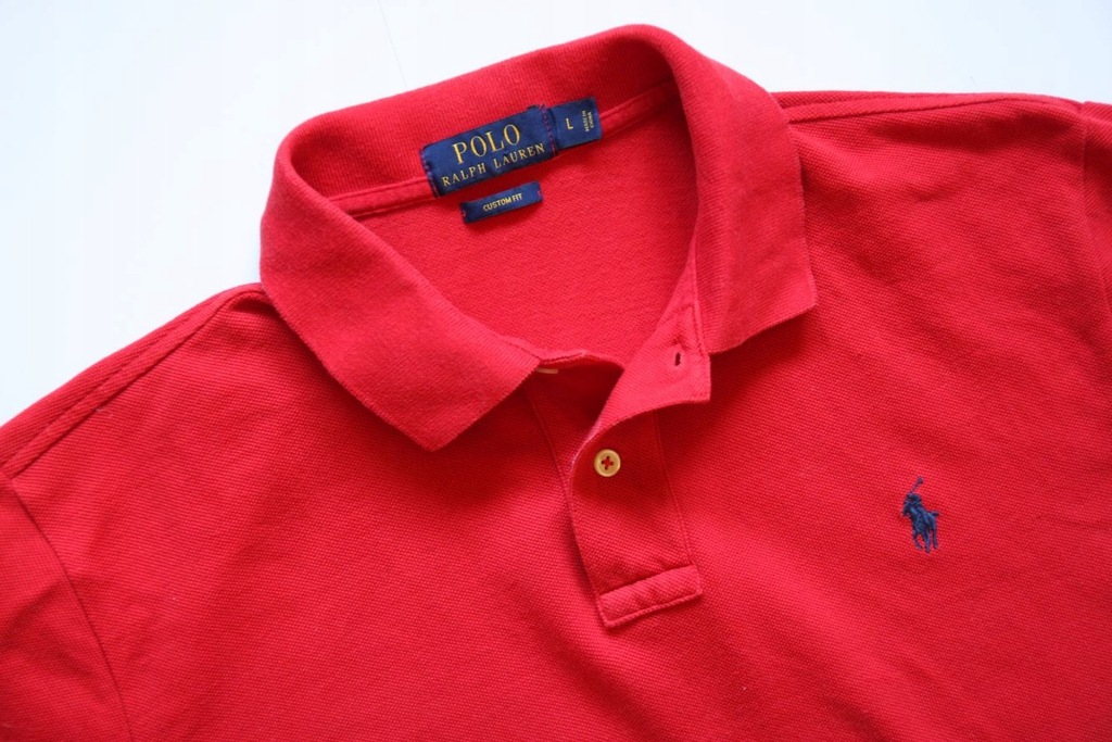 RALPH LAUREN__CUSTOM FIT__KOSZULKA POLO LOGO__L