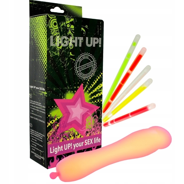 Świecące dildo - Light-Up Dildo Semirealistic