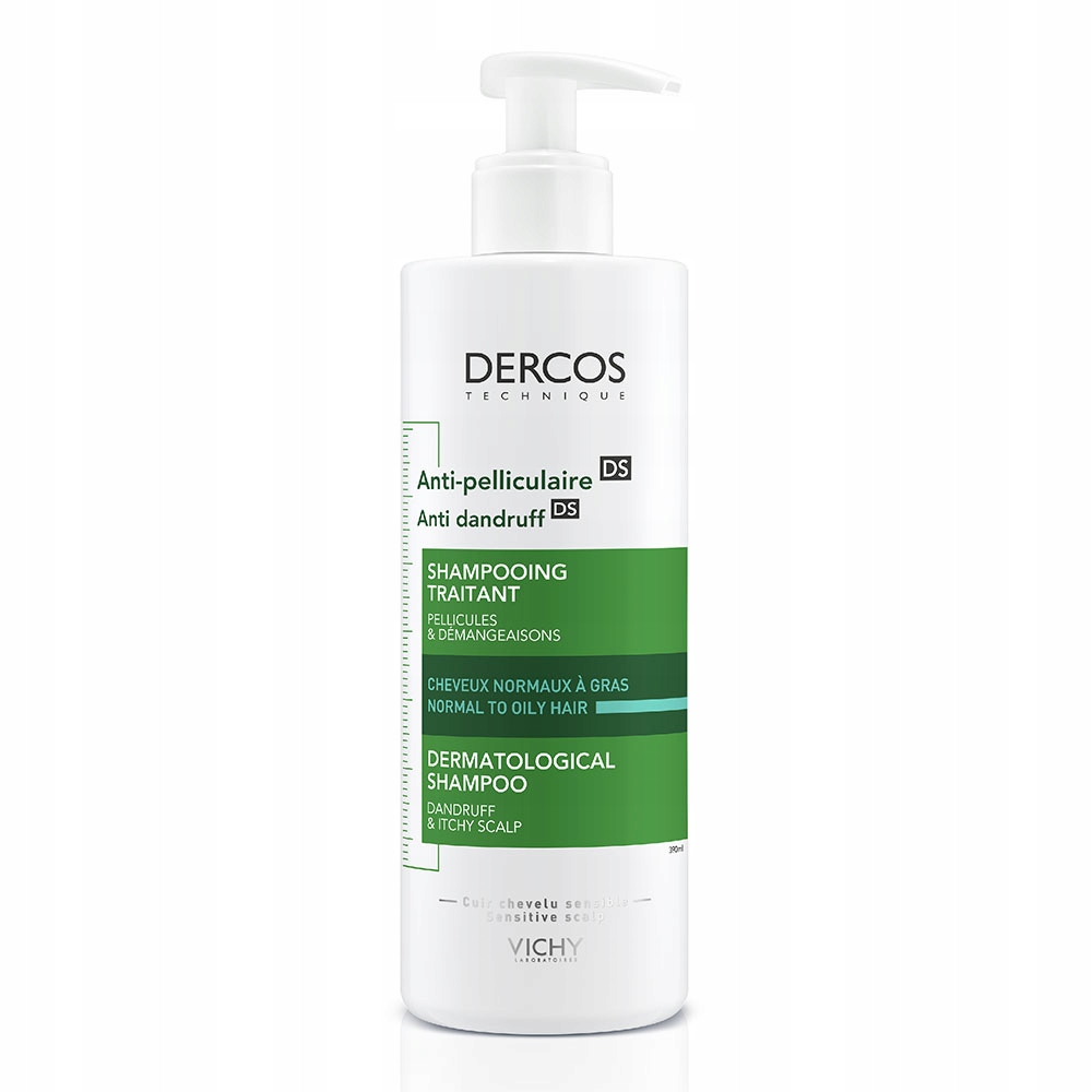 VICHY Dercos szampon na ŁUPIEŻ TŁUSTY 390ml