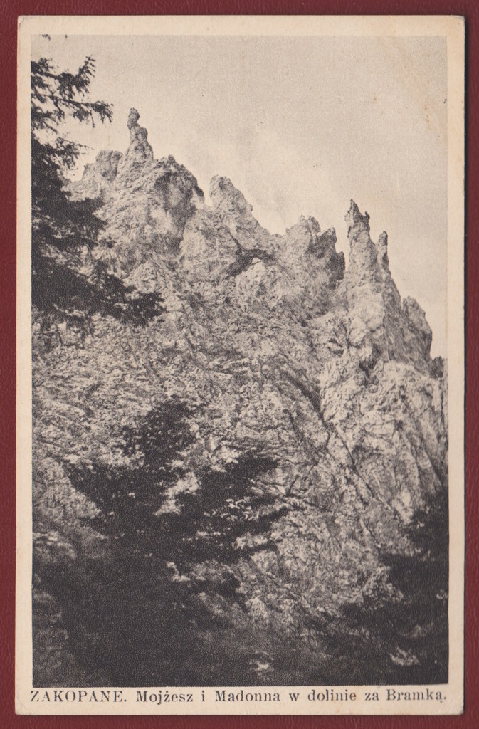 Tatry Zakopane Dolina za Bramką Mojżesz i Madonna 1934