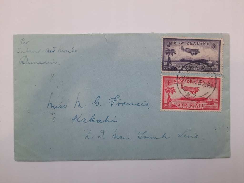 Poczta Lotnicza Kakahi Dunedin 1936