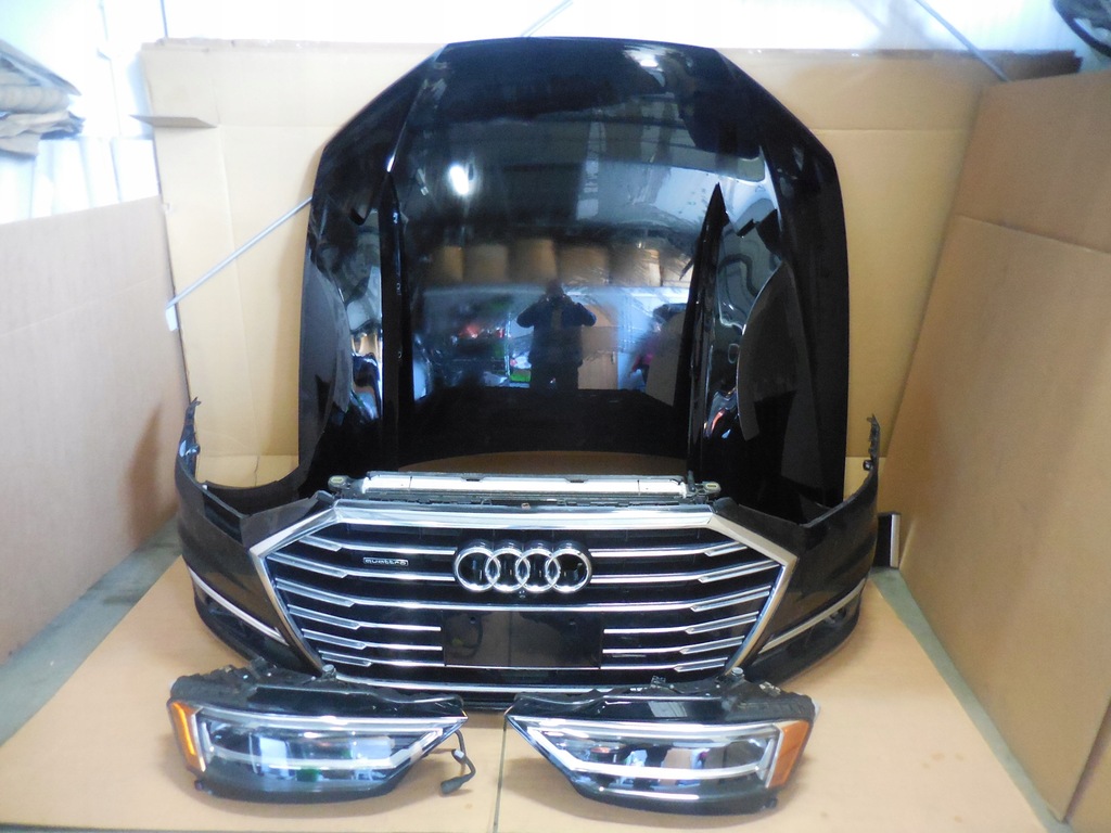 AUDI A8 D5 4N KOMPLETNY PRZÓD ZDERZAK MASKA LY9B - 12509399179 ...