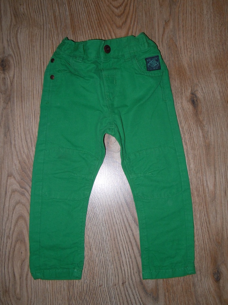 NEXT zielone jeansy 86 cm BDB !!!